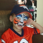 denver broncos face painting