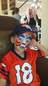 denver broncos face painting