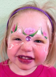 Pink Flowers Giggle Loopsy Denver area face painting