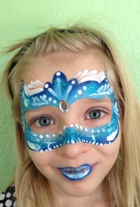 Blue Mask Giggle Loopsy Denver area face painting